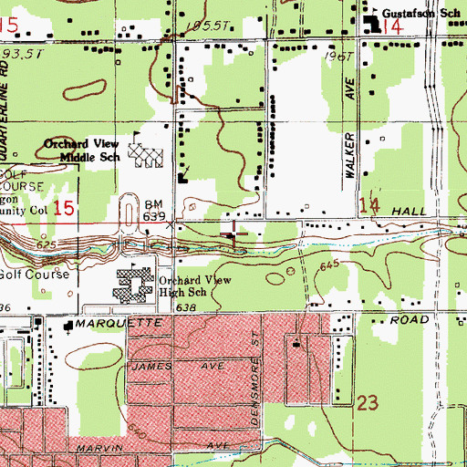 Topographic Map of Lakeshore Community Church, MI
