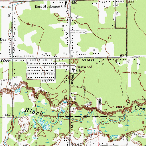 Topographic Map of Lakes Community Church of the Nazarene, MI