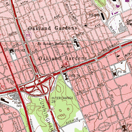 Topographic Map of Holy Martyrs Armenian Day School, NY