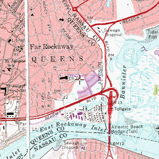 Topographic Map of Torah Academy High School for Girls, NY