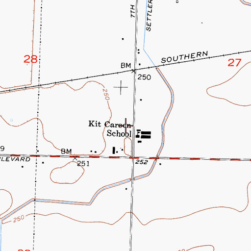 Topographic Map of Mid Valley Alternative Charter Homeschool, CA
