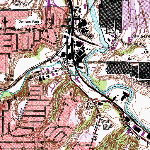 Topographic Map of Treadway Creek, OH