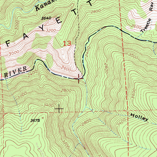 Topographic Map of Bloody Run, CA
