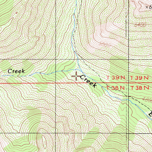 Topographic Map of Bloody Run Creek, CA