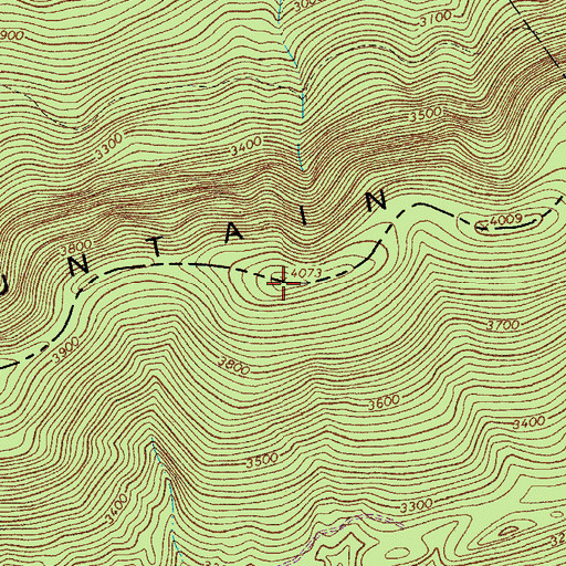 Topographic Map of Wrights Peak, VA