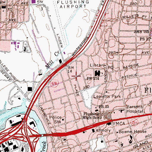 Topographic Map of Public School 242, NY