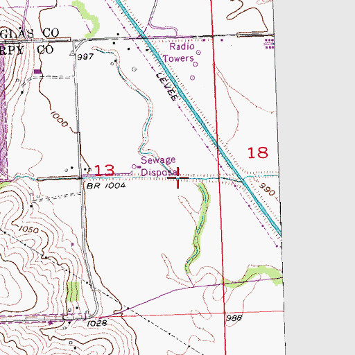 Topographic Map of La Vista Creek, NE