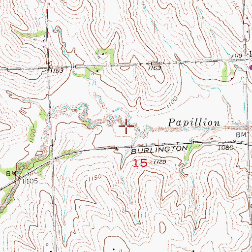 Topographic Map of Mission Creek, NE