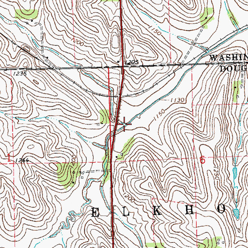 Topographic Map of North Washington Creek, NE