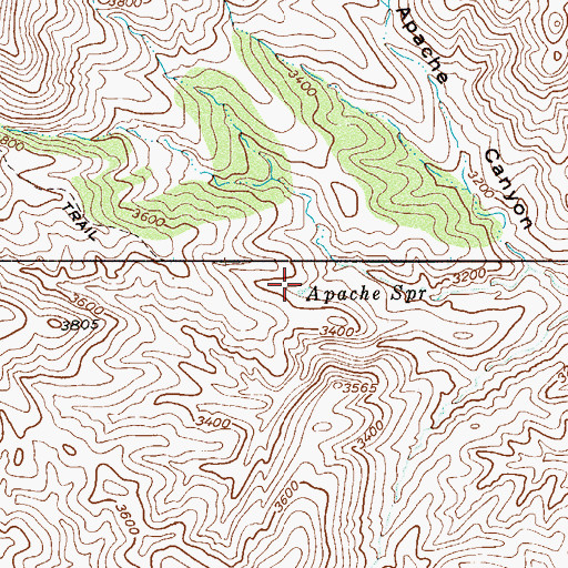 Topographic Map of Apache Spring, AZ