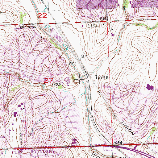 Topographic Map of Pacific Hollow Creek, NE