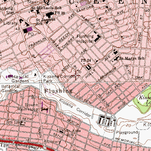 Topographic Map of Muslim Center Elementary School, NY