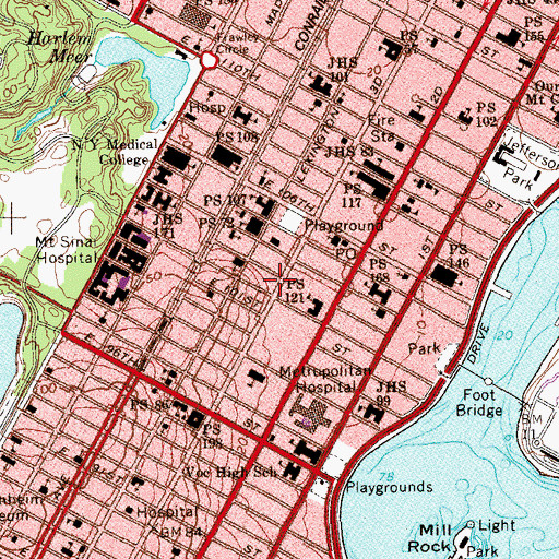 Topographic Map of Eagle Theatre (historical), NY