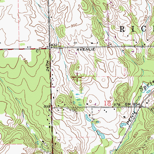 Topographic Map of Lighthouse Baptist Church, MI