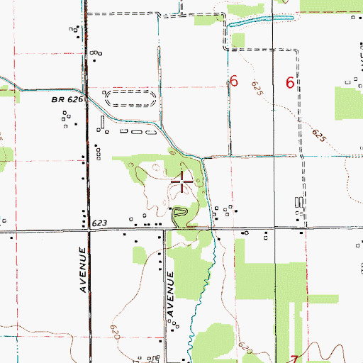 Topographic Map of Quincy Park, MI