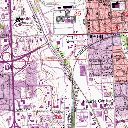 Topographic Map of Saddle Creek, NE