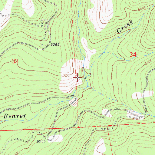 Topographic Map of Blue Canyon, CA