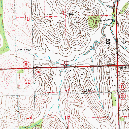 Topographic Map of South Washington Creek, NE