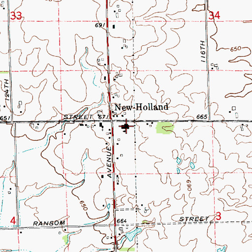 Topographic Map of North Holland Elementary School, MI