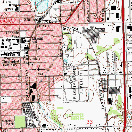 Topographic Map of Smallenburg Park, MI
