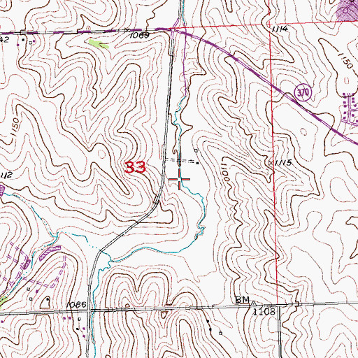 Topographic Map of Walnut Creek Lake, NE