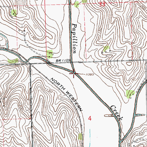 Topographic Map of Washington Creek, NE