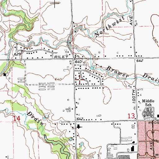 Topographic Map of Brookwood Park, MI