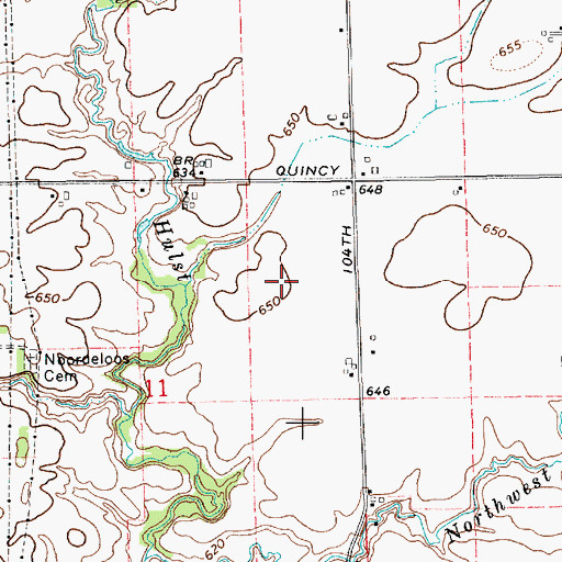Topographic Map of Helder Park, MI
