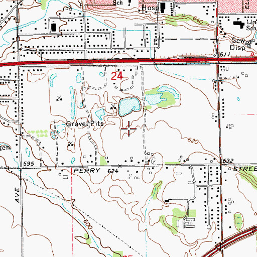Topographic Map of Huizenga Park, MI