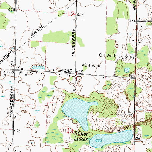 Topographic Map of Genesee-Otter Lake Campground, MI
