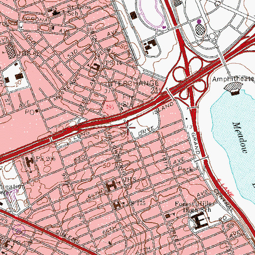 Topographic Map of Public School 220, NY