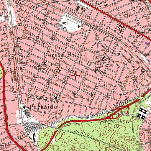 Topographic Map of Our Lady of Mercy School, NY