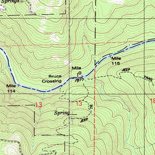 Topographic Map of Blue Creek, CA