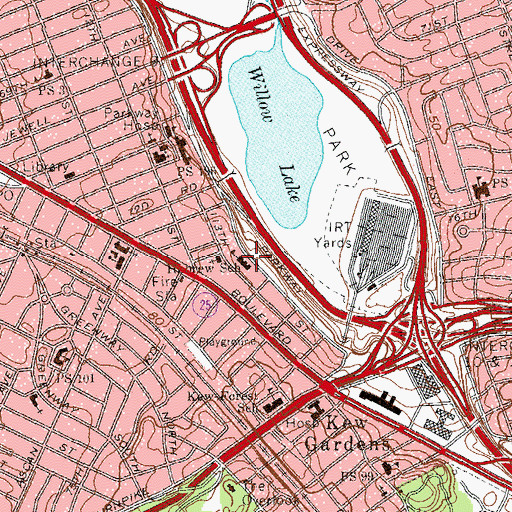 Topographic Map of Machon Academy (historical), NY