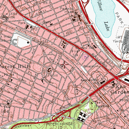Topographic Map of Community House Nursery and Kindergarten, NY