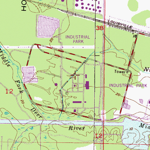 Topographic Map of Naval Magazine Theodore (historical), AL