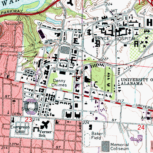 Topographic Map of Lloyd Hall, AL