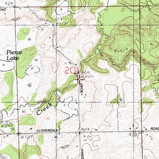 Topographic Map of Pritchardville Post Office (historical), MI