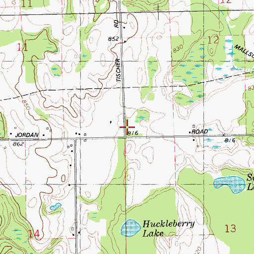 Topographic Map of Gerkey Post Office (historical), MI