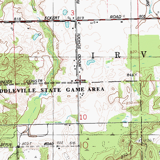 Topographic Map of Fillmore Post Office (historical), MI