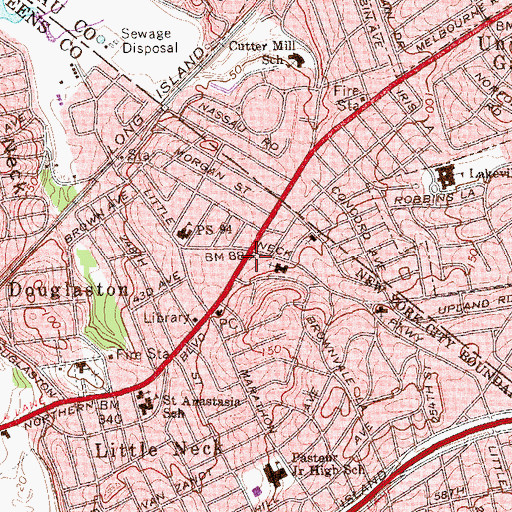 Topographic Map of Aikido School of Queens, NY