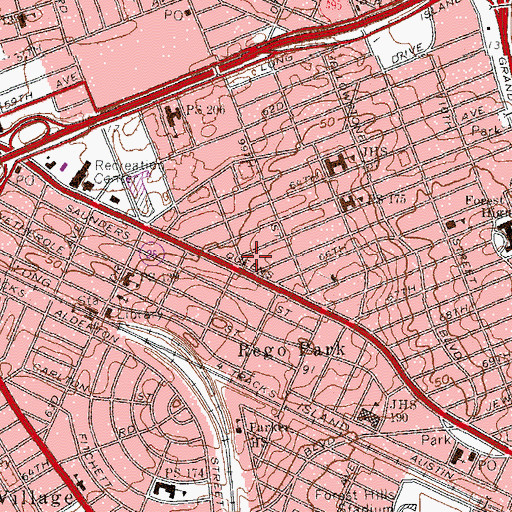 Topographic Map of Ballet Arts School, NY