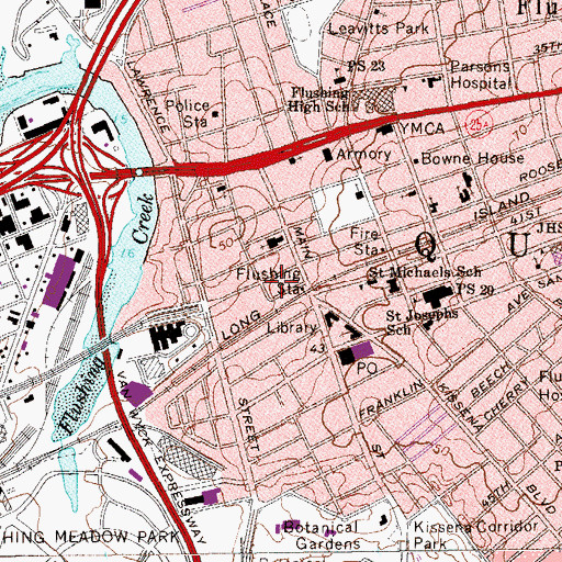 Topographic Map of Young's Martial Arts School, NY