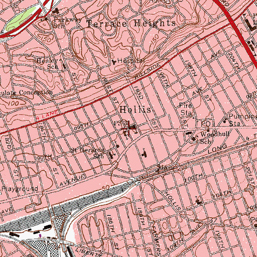 Topographic Map of Holy Trinity Community School, NY