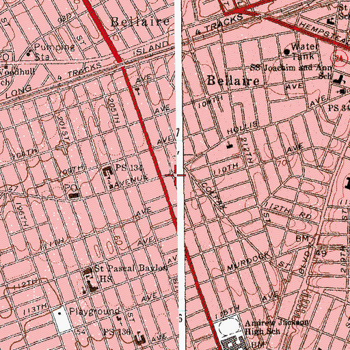 Topographic Map of Elishama Children's Preparatory School, NY