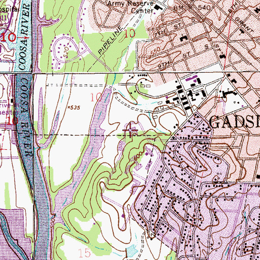 Topographic Map of Wallace Hall, AL