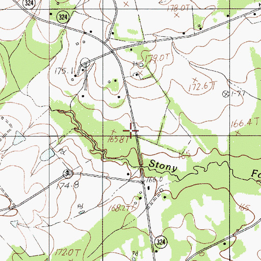 Topographic Map of Rowell Bates Campbell Cemetery, SC