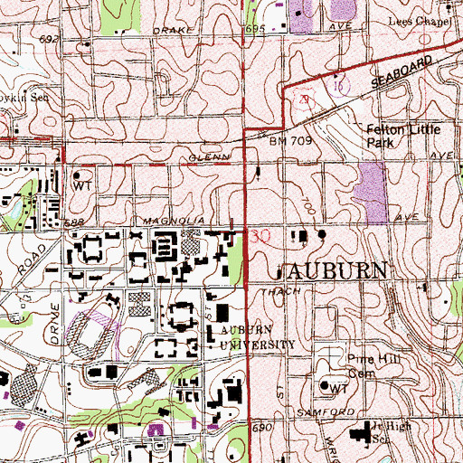 Topographic Map of Biggin Hall, AL