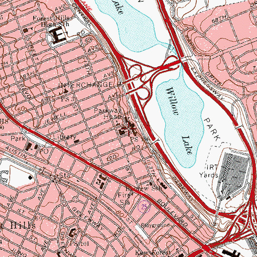 Topographic Map of Lander College of Liberal Arts, NY