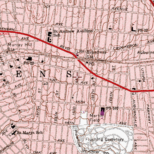 Topographic Map of Sport's Dance Studio, NY